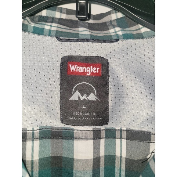 Wrangler Mens Blue & Green Button up Shirt size L - Picture 2 of 9